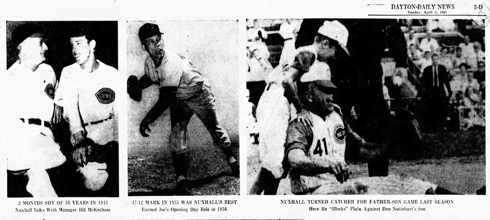 April 2, 1967: After 23 years on pro mounds, Joe Nuxhall finally chokes up. DAYTON DAILY NEWS ARCHIVES