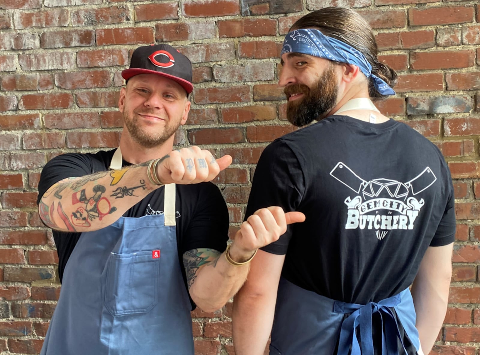 Elliott Harrell (left) and Jonathon Mezera are planning to open Gem City Butchery, a full-service butcher shop, smokehouse and catering concept in the area.