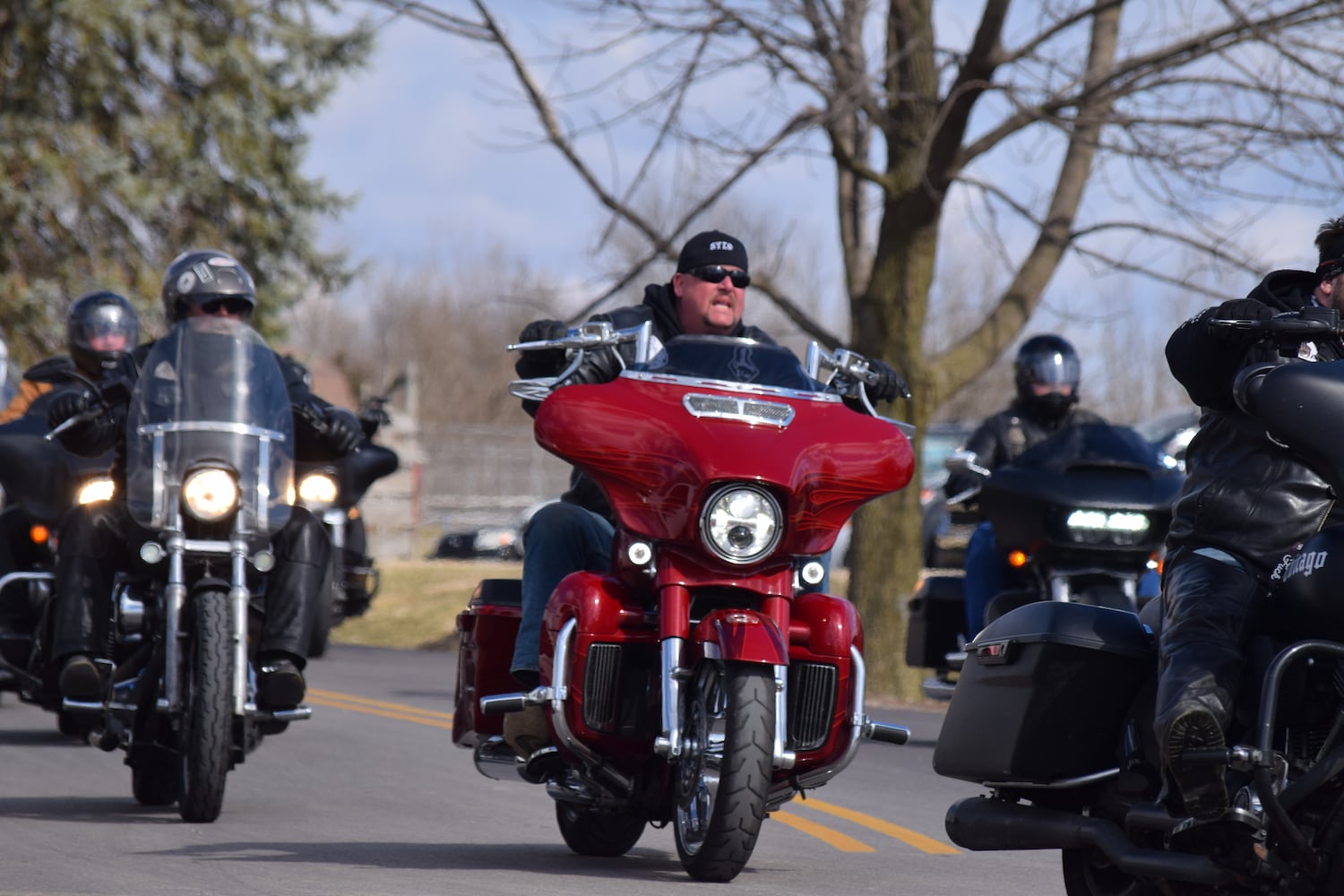 PHOTOS: Thousands of Outlaws attend motorcycle gang leaders funeral at Montgomery County Fairgrounds.