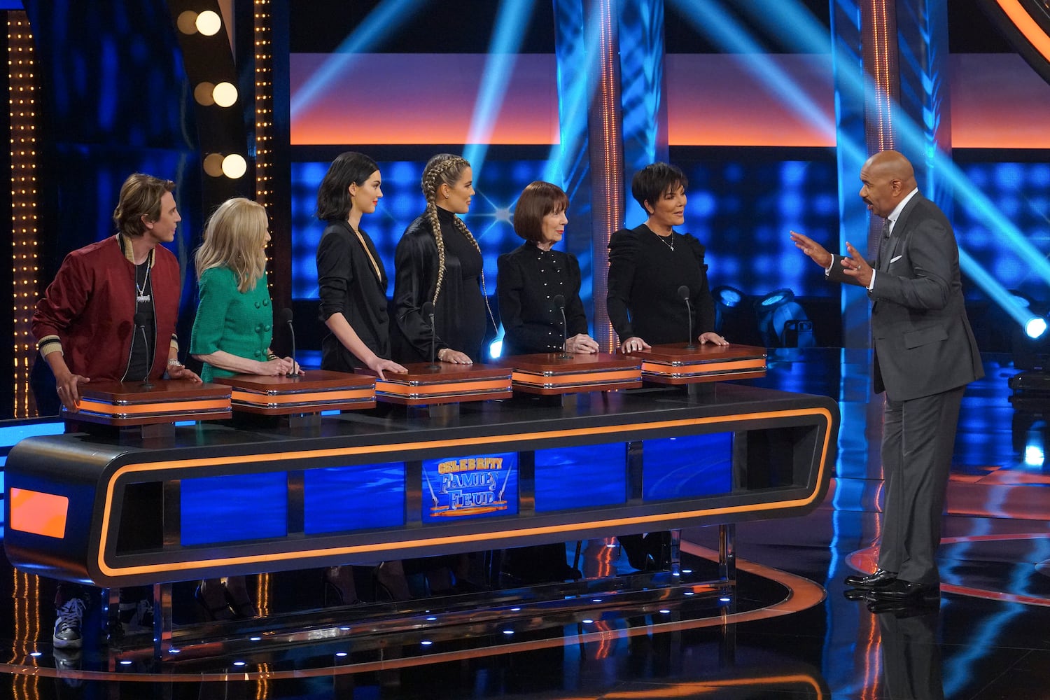 Photos: Kardashians vs. West on ABC’s ‘Celebrity Family Feud’