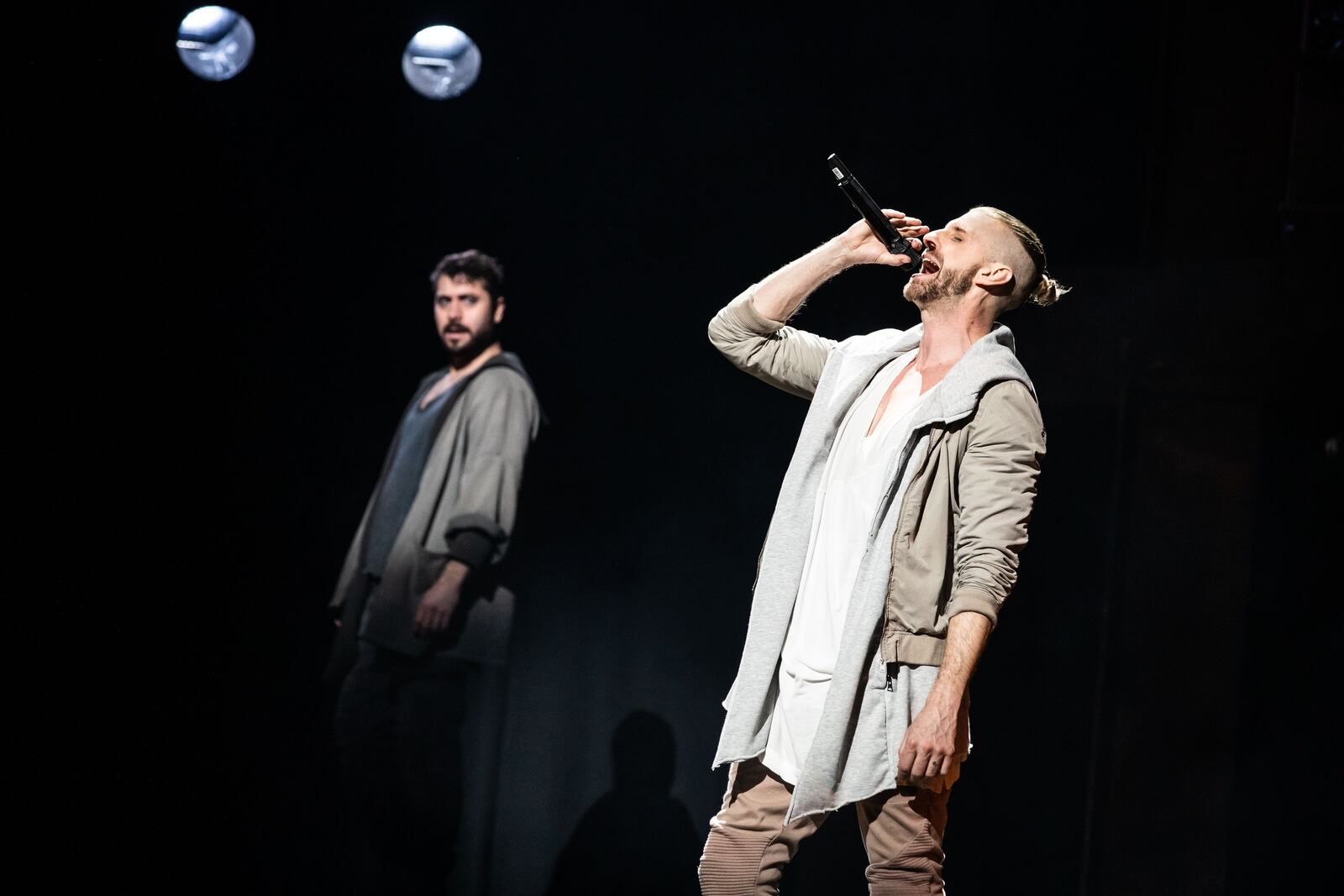 Omar Lopez-Cepero (left) and Aaron LaVigne in the North American Tour of JESUS CHRIST SUPERSTAR. Photo by Matthew Murphy.