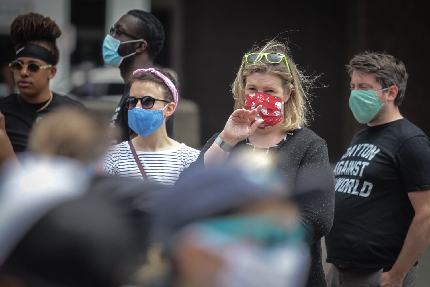 PHOTOS: Hundreds gather for protest in Dayton