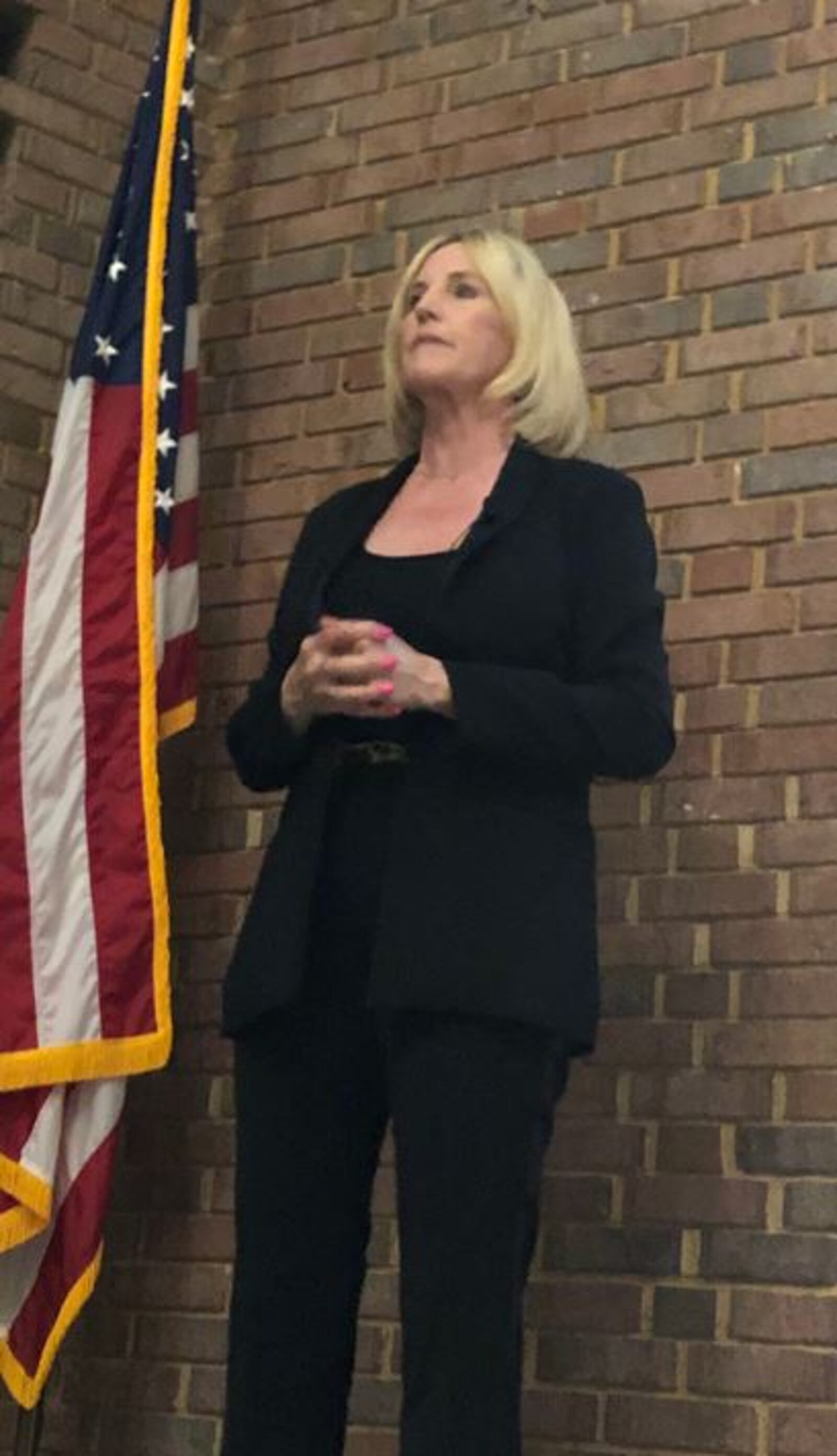 Erin Brockovich, an environmental activist, was the keynote speaker Thursday night during the Casper Lecture Series at Miami University Middletown. She spoke for about 40 minutes, then took questions from the audience in Dave Finkelman Auditorium. RICK McCRABB/STAFF