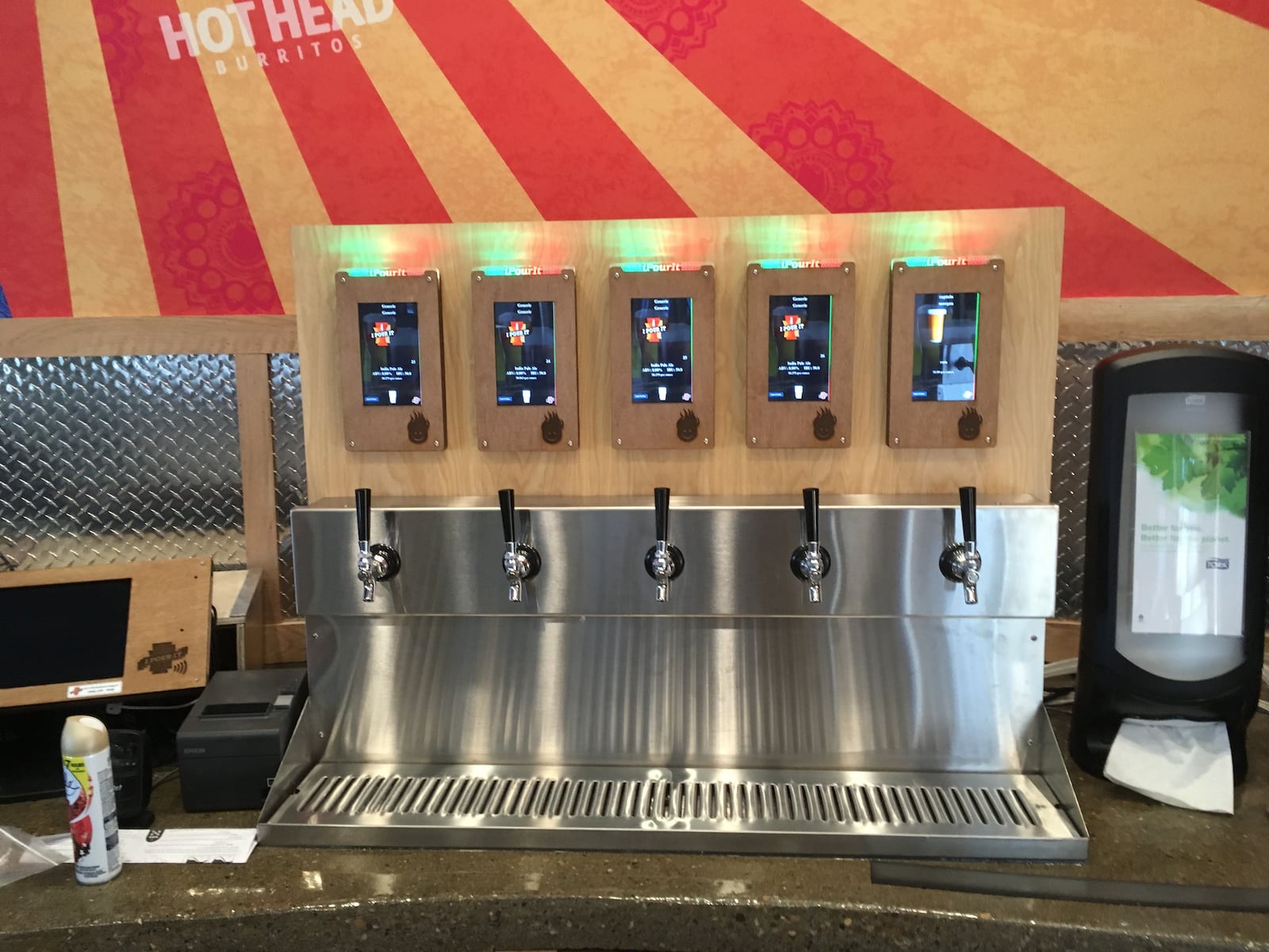 The Hot Head Cantina restaurant on Far Hills Avenue in Centerville opens Monday, April 15 with its "wall of beer" 27-tap system.