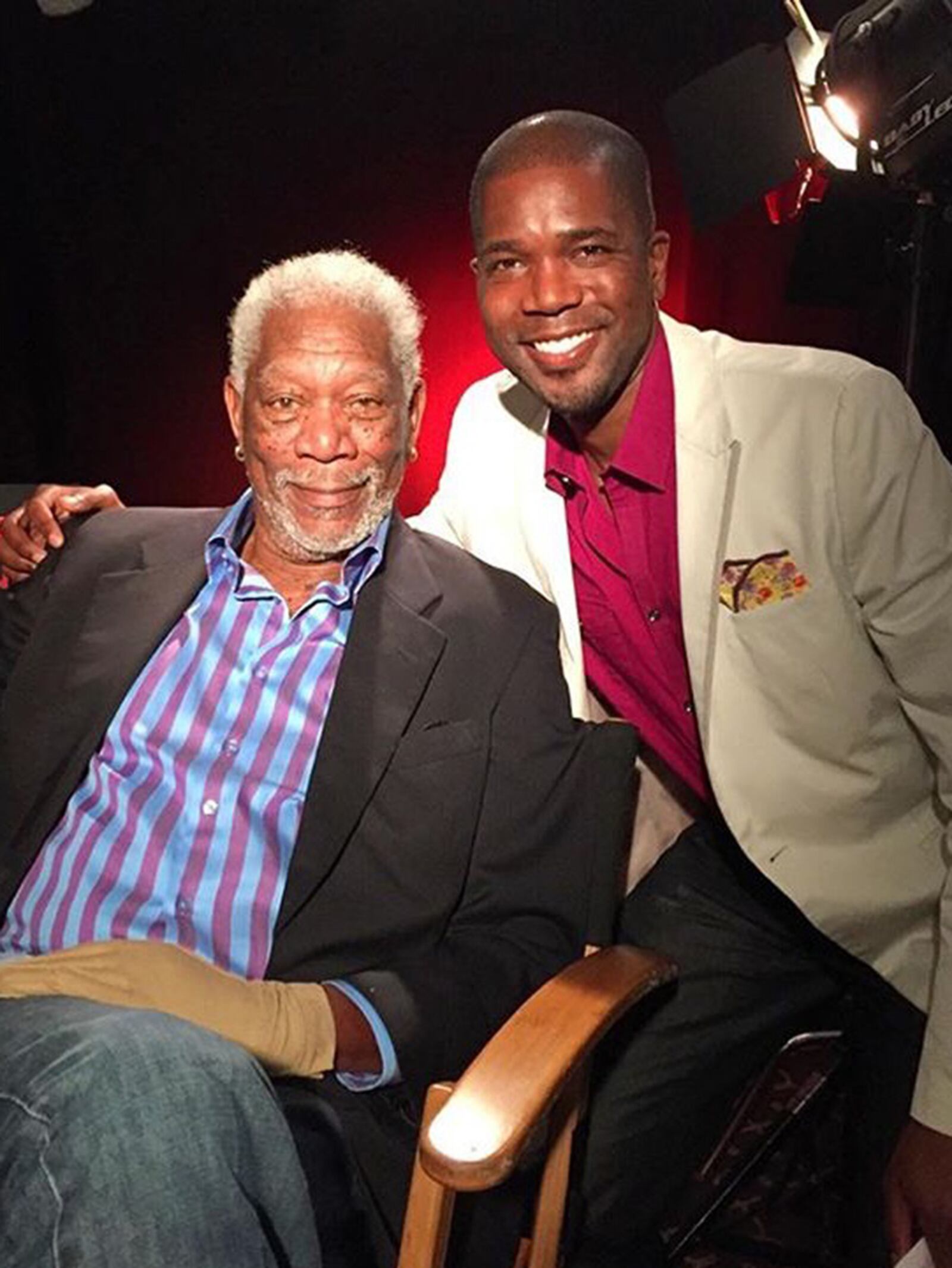 One of Derrial Christon's interview highlights has been with Morgan Freeman.