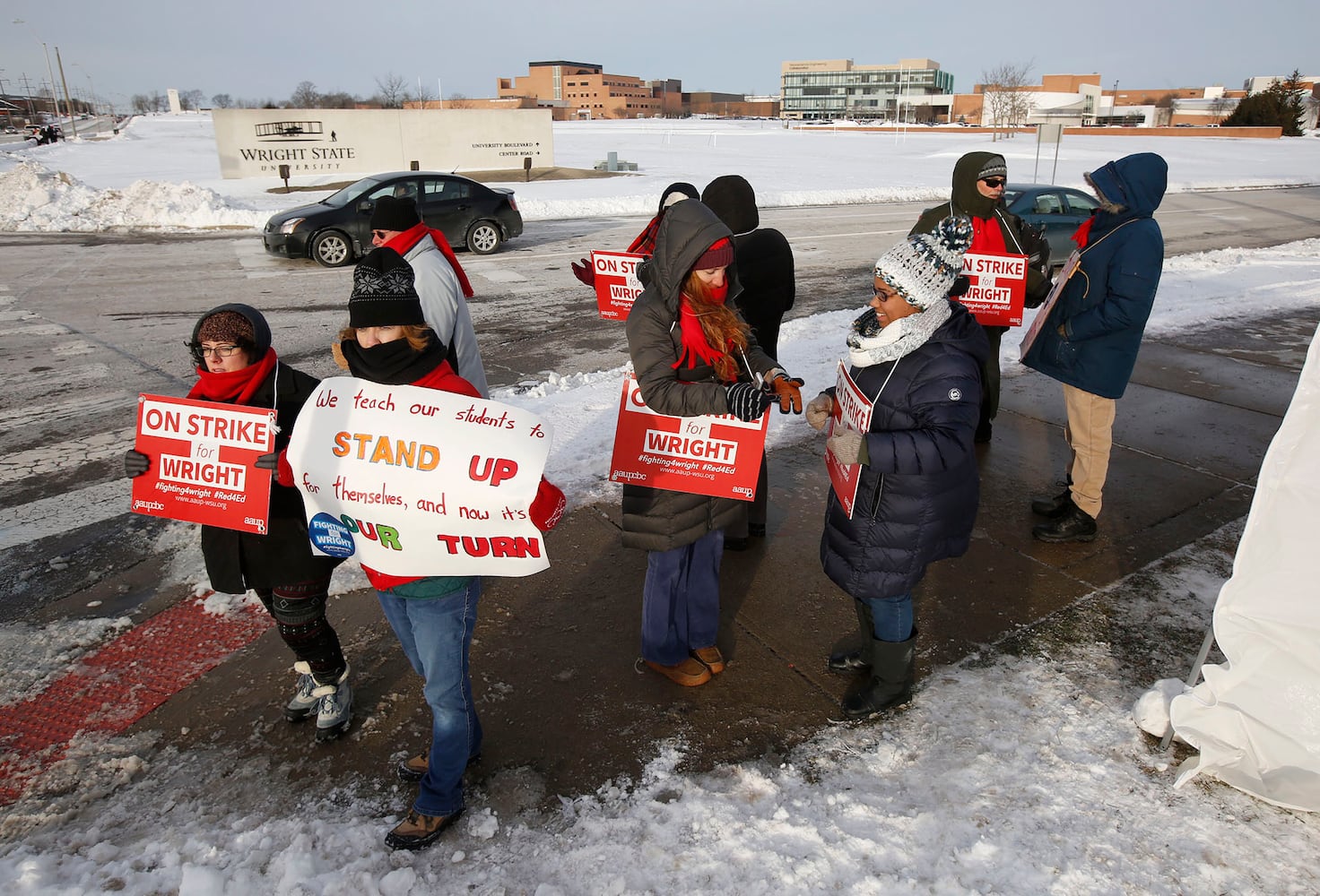 PHOTOS: Faculty at Wright State strike