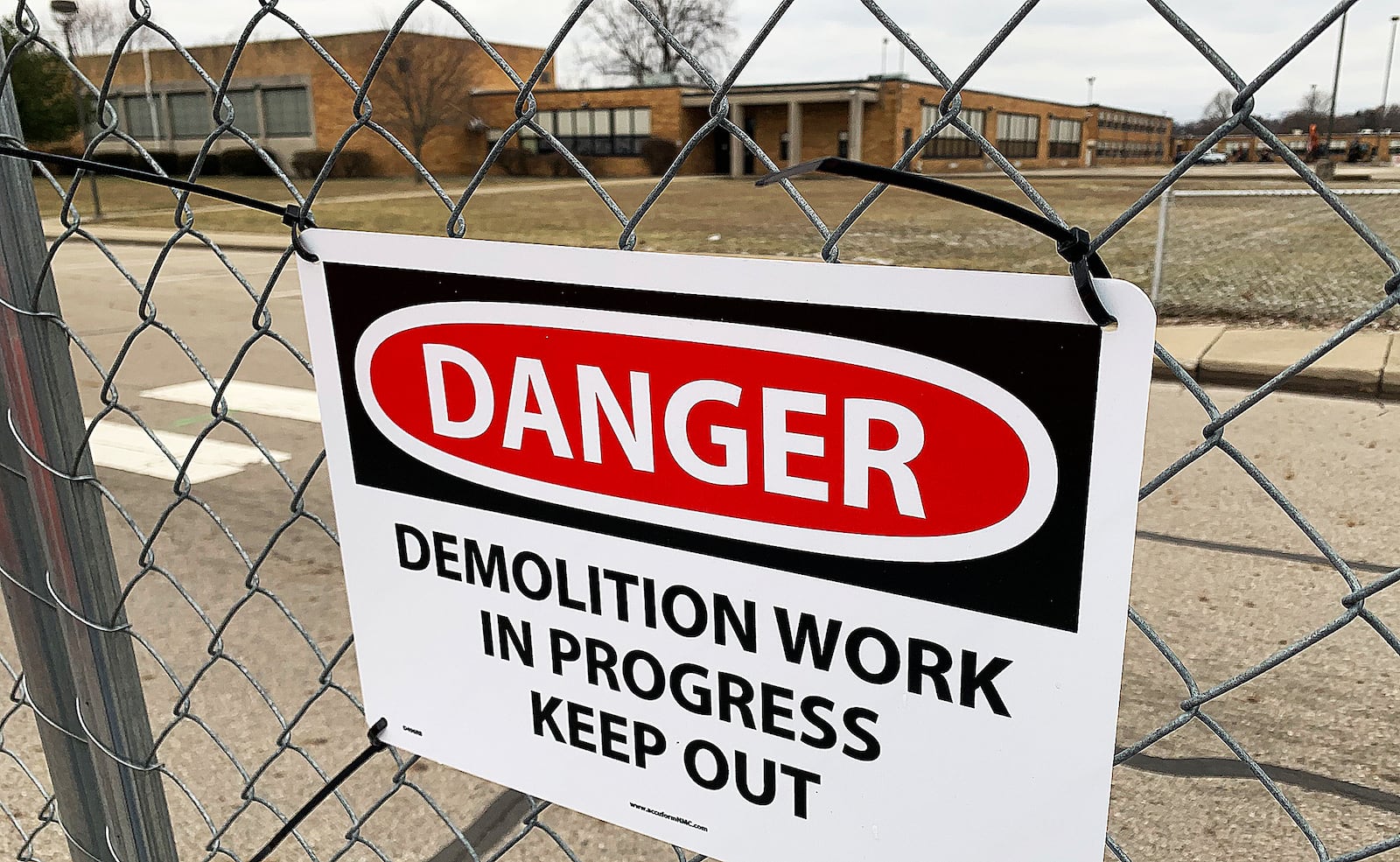 Demolition work is starting on Baker Middle School in Fairborn. MARSHALL GORBY\STAFF