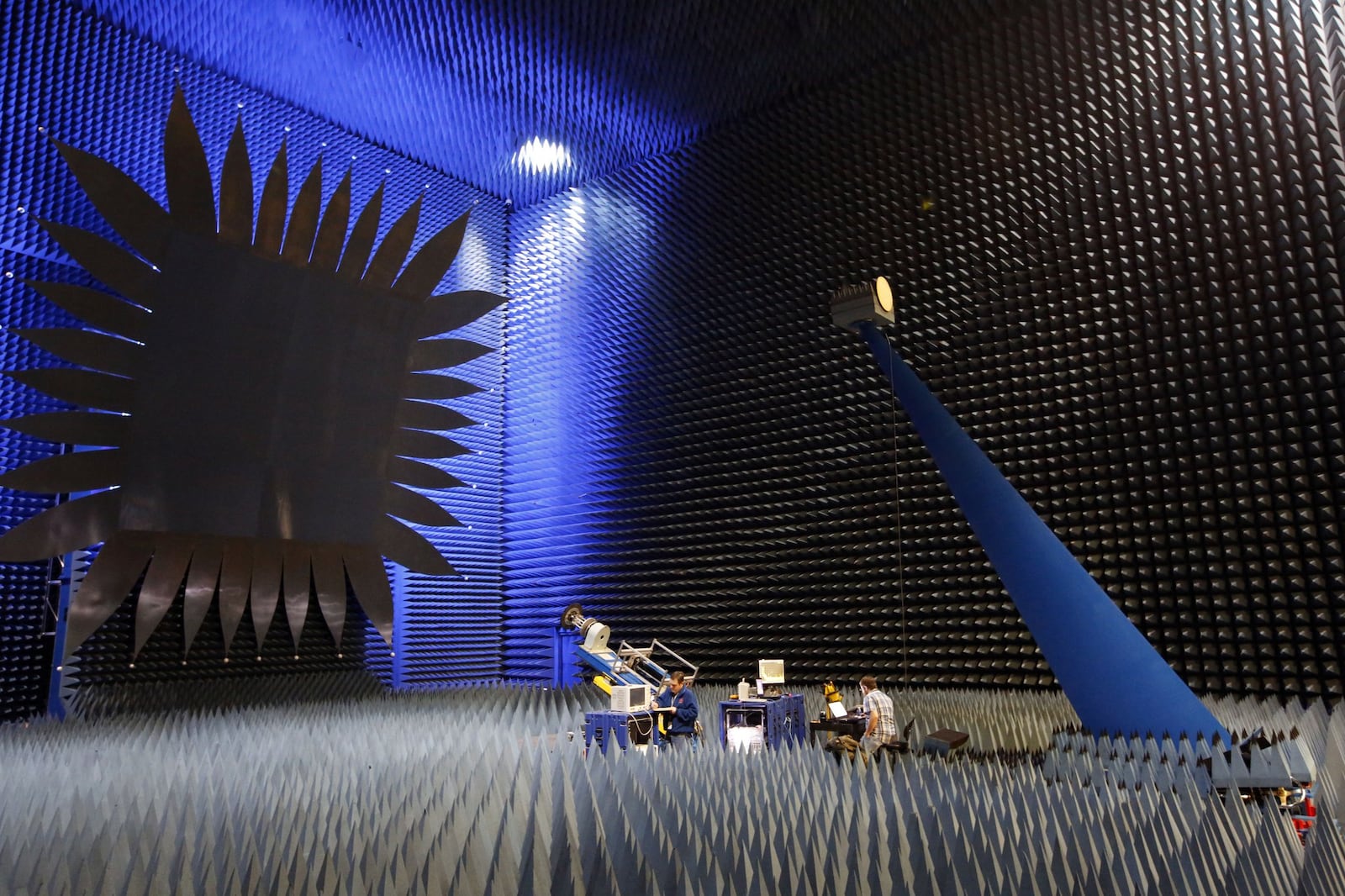 This a cavernous anechoic radar range at Wright-Patterson Air Force Base is a direct result of BRAC consolidation in 2005. TY GREENLEES /STAFF