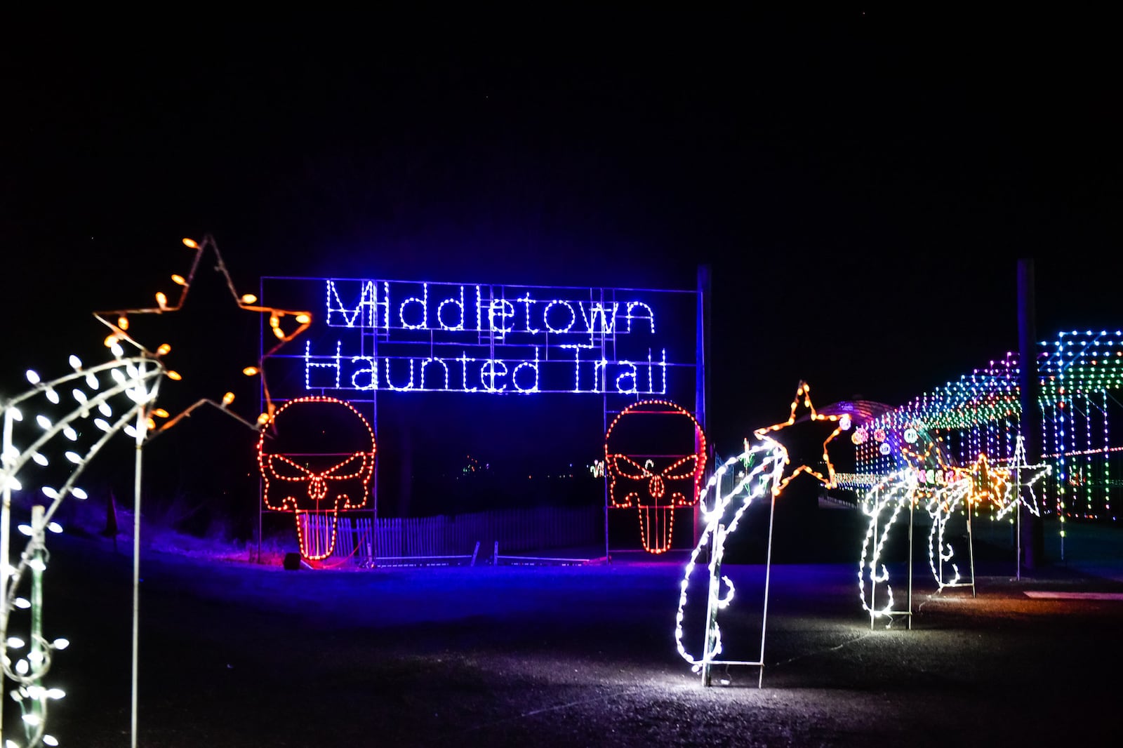 Over 3.8 million lights dazzle visitors at the Land of Illusion Christmas Glow in Middletown. NICK GRAHAM/STAFF