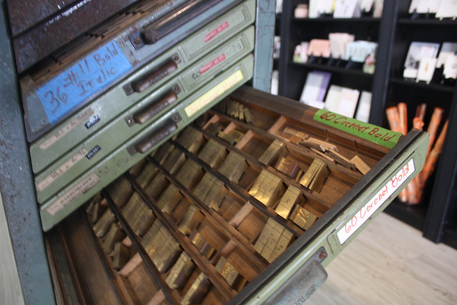 PHOTOS: Oakwood shop crafts cards with foot-pedal letterpress