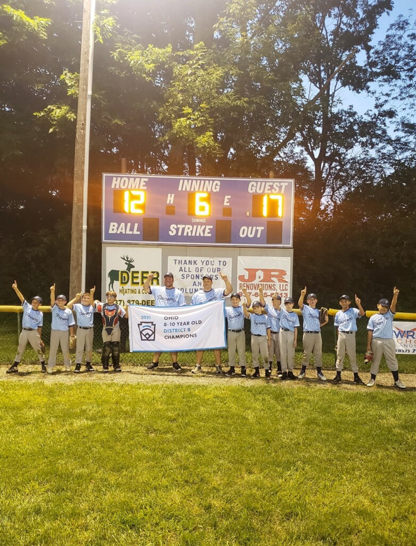 The Fairborn Little League U-10 team recently won a district title and advanced to the state tournament. CONTRIBUTED