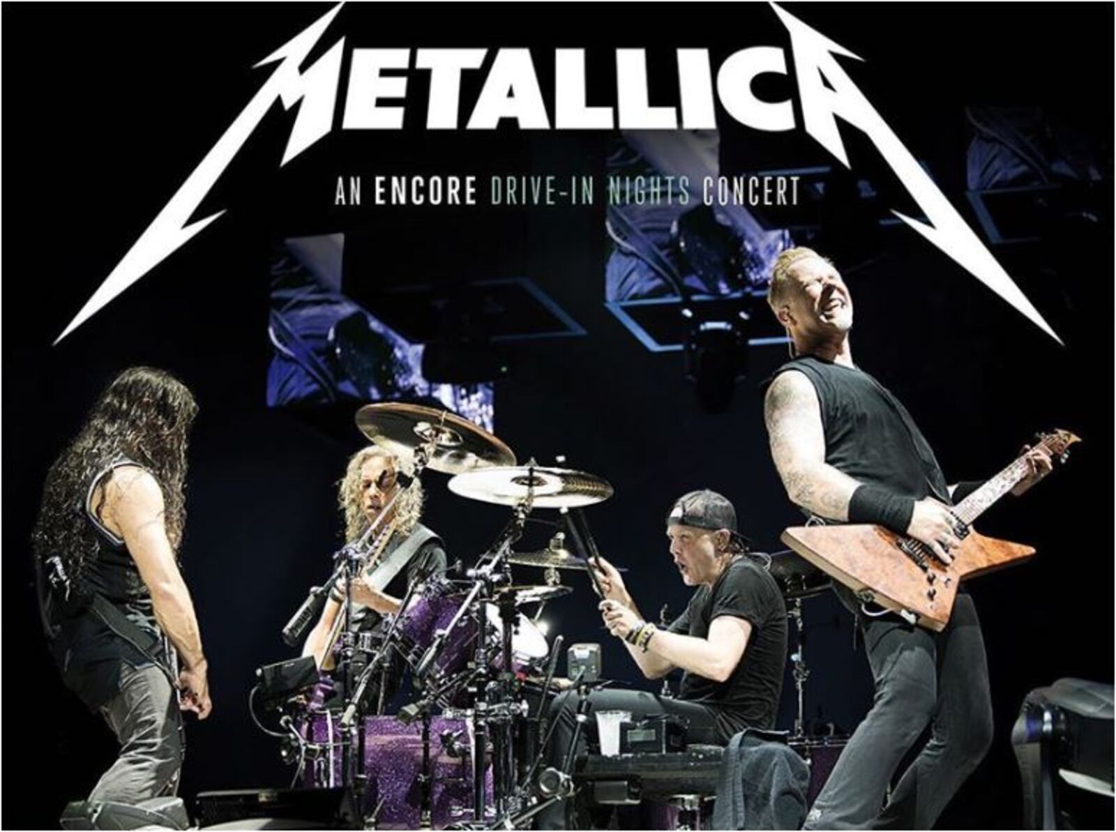 Encore Drive-In Nights presents Metallica in concert on Aug. 29 at participating local drive-in theaters. CONTRIBUTED