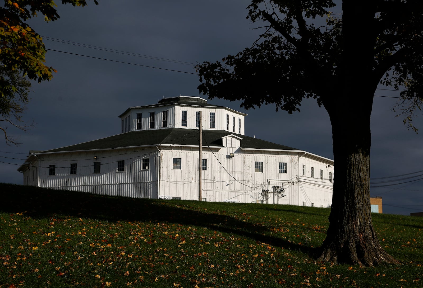 The historic Roundhouse at the old Montgomery County Fairgrounds will be preserved during redevelopment of the land. LISA POWELL / STAFF