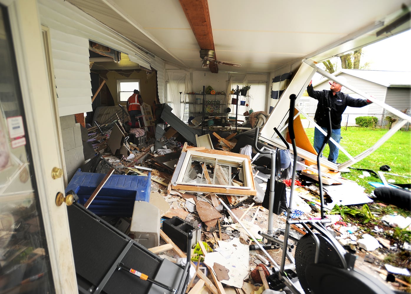 Suspected intoxicated driver plows through Harrison Twp. home