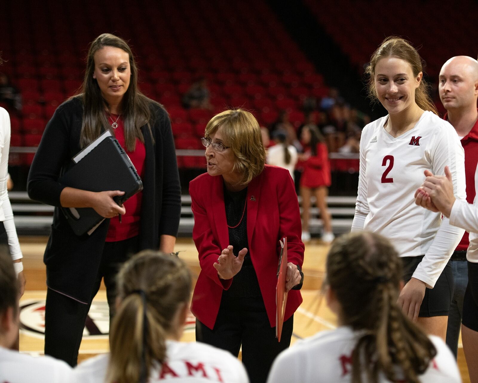 Miami University volleyball coach Carolyn Condit is retiring after 40 years at the helm at the end of the 2023 season. Condit is the winningest coach -- in any sports -- in Miami history. Miami University photo