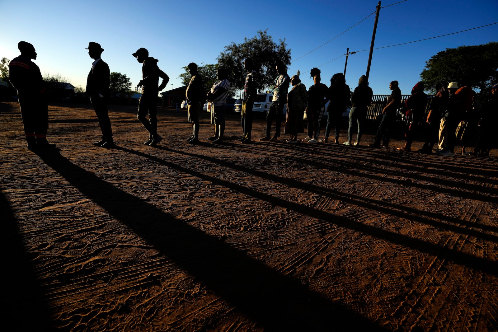 Residents wait to cast their vote during an election in Gaborone, Botswana, Wednesday, Oct. 30, 2024. (AP Photo/Themba Hadebe)