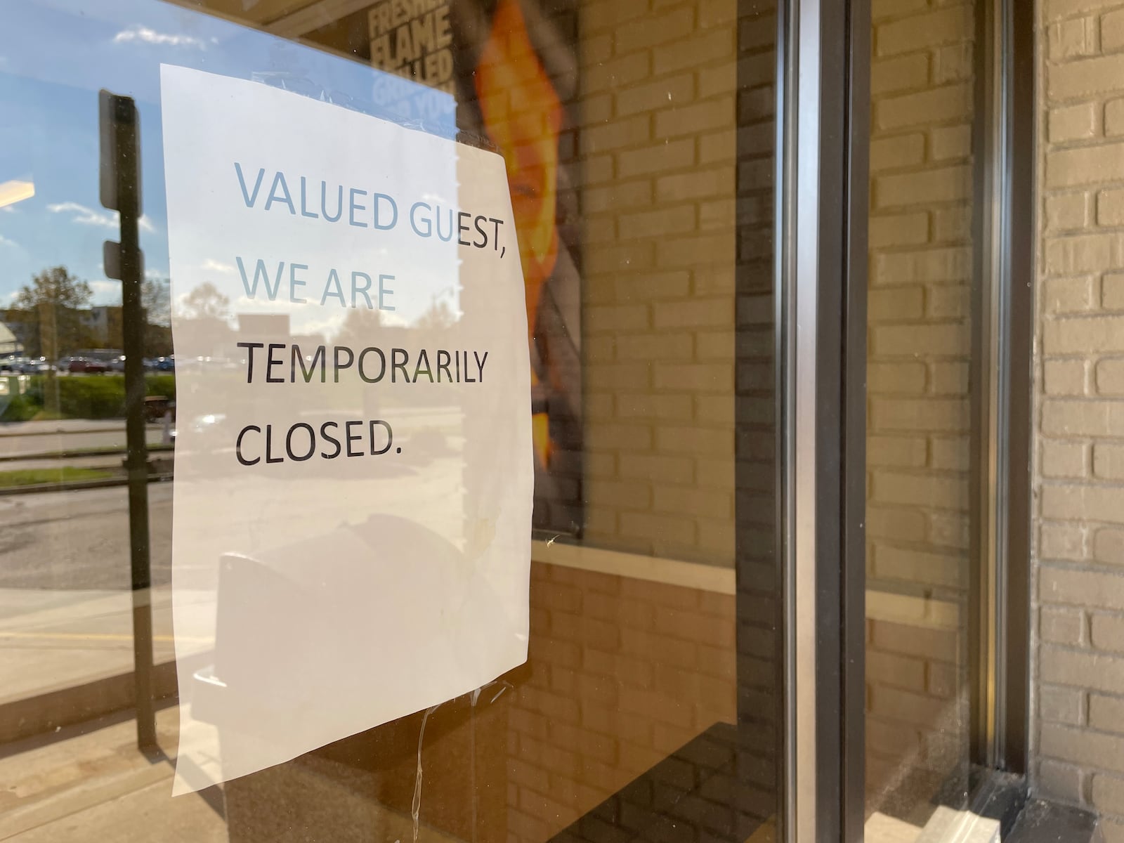 The Burger King restaurant at 4380 Indian Ripple Road across from The Greene Town Center is “temporarily closed,” according to a sign posted on the door. NATALIE JONES/STAFF