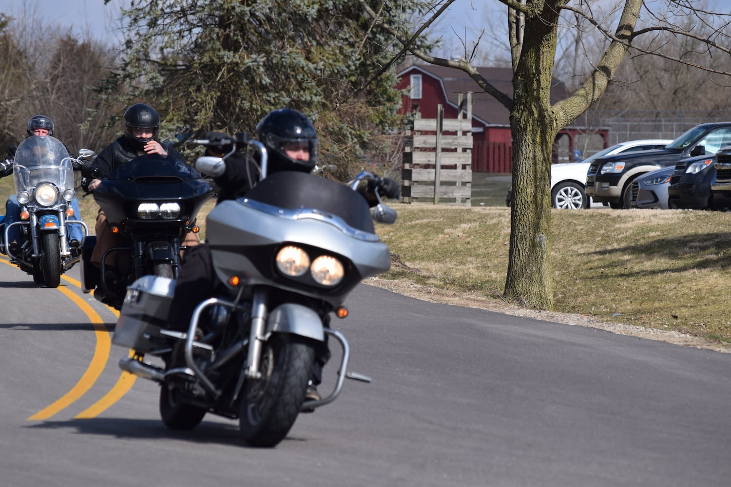 PHOTOS: Thousands of Outlaws attend motorcycle gang leaders funeral at Montgomery County Fairgrounds.