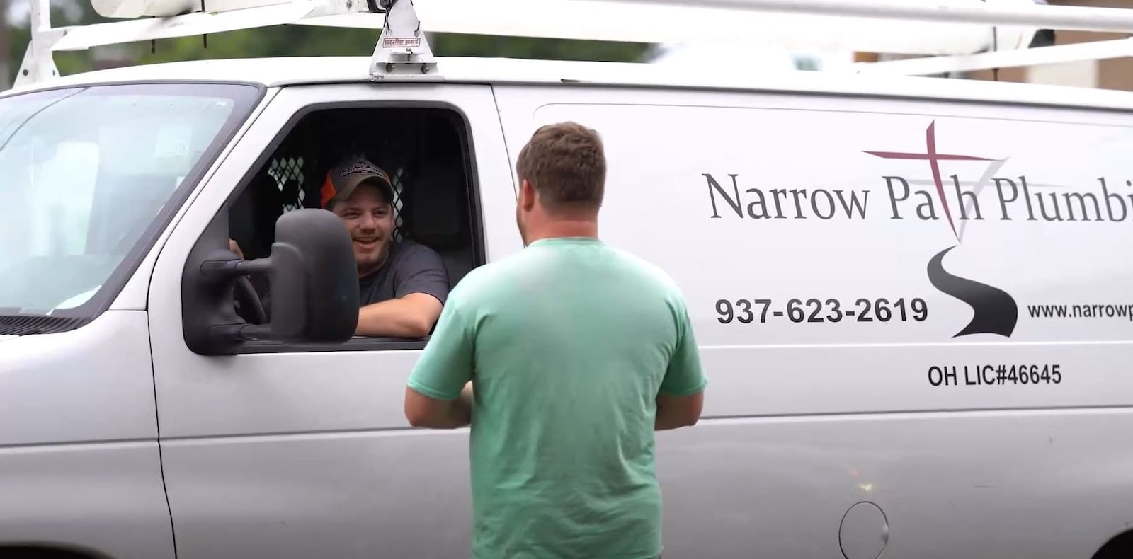 Workers at Narrow Path Plumbing, one of the partner companies of Emerge. CONTRIBUTED