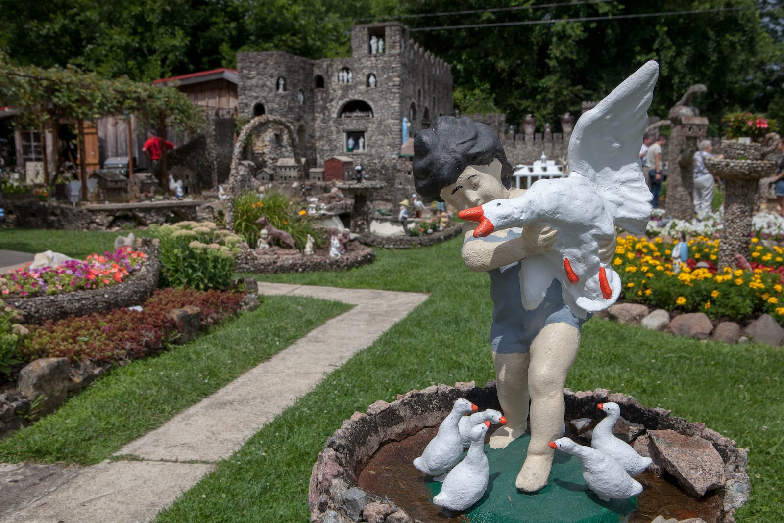 Ben Hartman, creator of the Hartman Rock Garden in Springfield, made concrete figurines of pop culture and historic subjects in the 1930s and 1940s. Molds he made have been used to create new versions that will be unveiled on Saturday, July 29, 2023, in Tchotchke Palooza at the garden. ROD HATFIELD/CONTRIBUTED