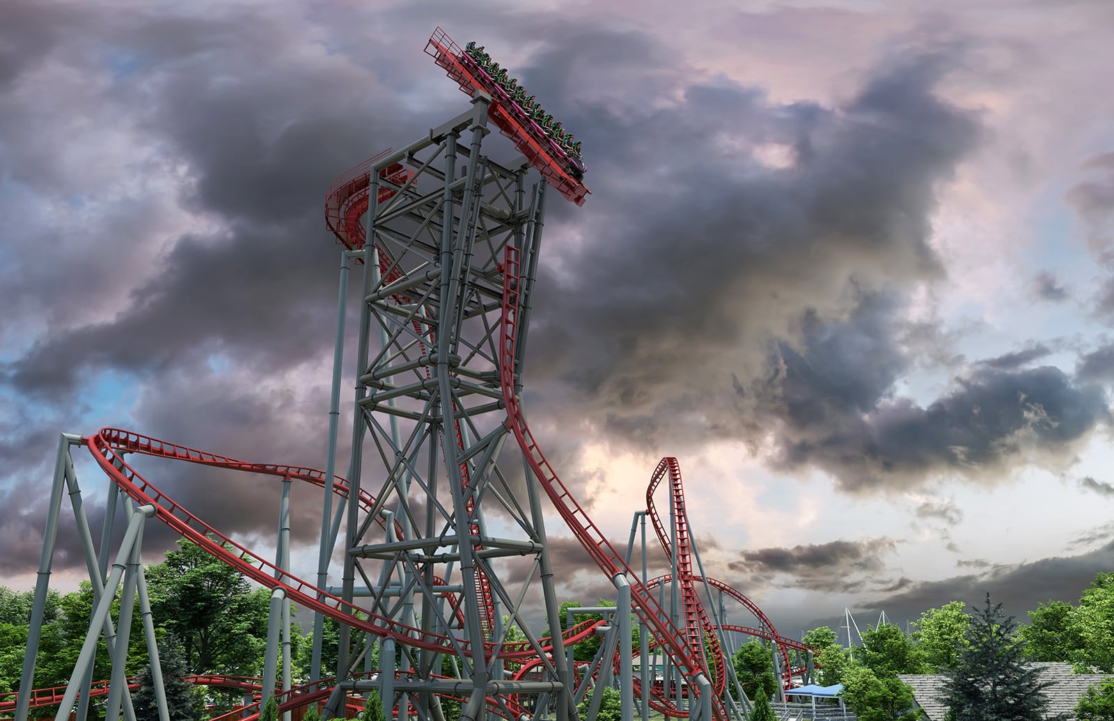 Cedar Point will debut Siren's Curse, the tallest, fastest and longest “tilt” roller coaster in North America, in 2025 - CONTRIBUTED artist concept rendering courtesy of Cedar Point