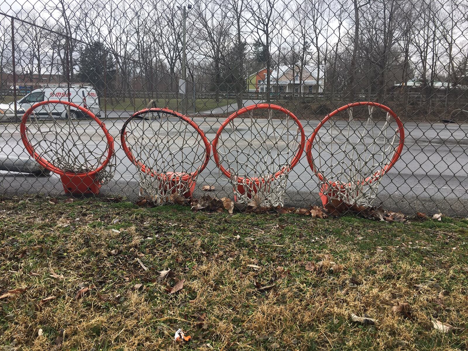 The village of Yellow Springs is planning to add parking spaces and upgrade the basketball courts behind the John Bryan Community Center. RICHARD WILSON/STAFF