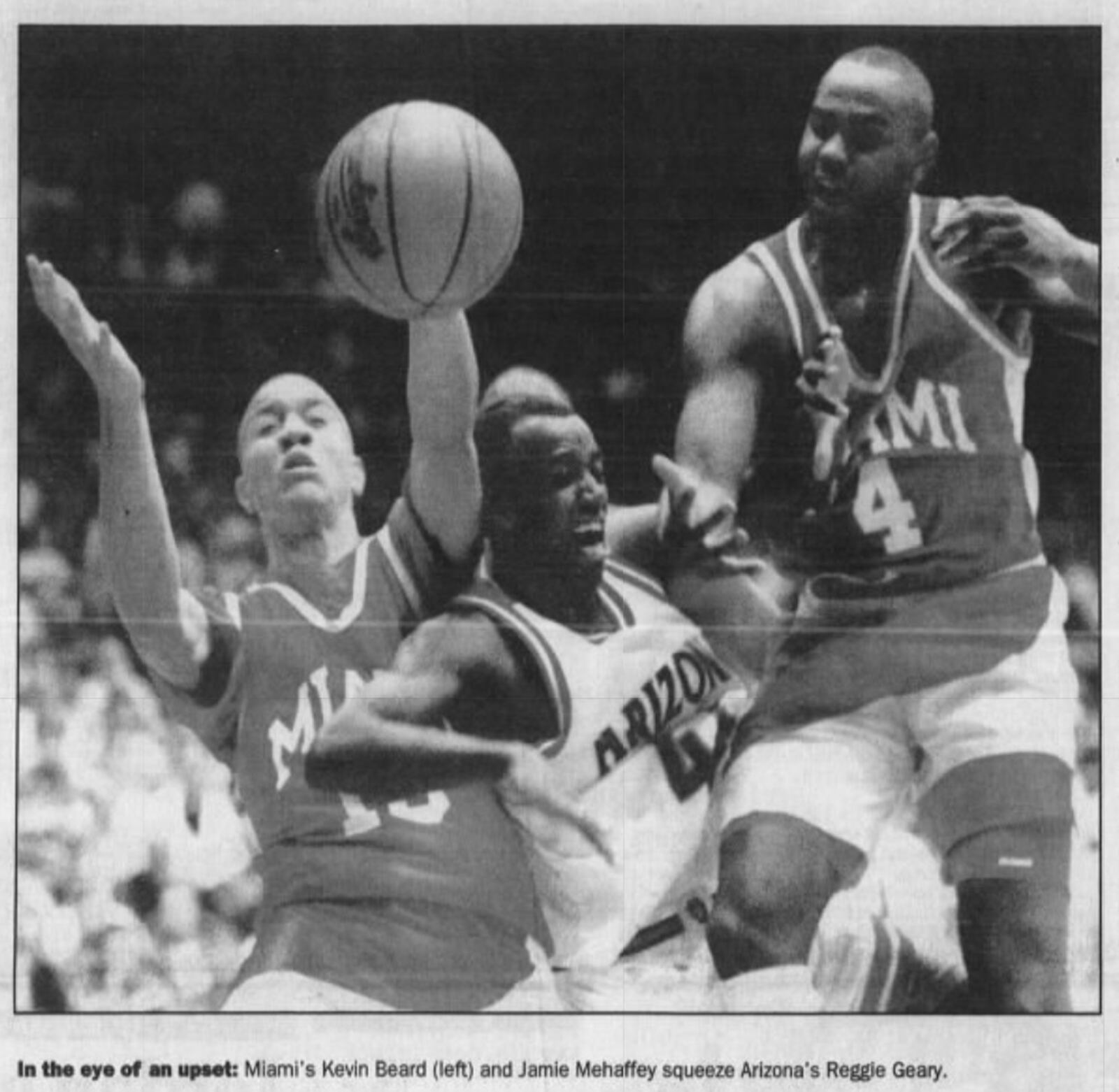 Miami vs. Arizona in 1995 NCAA tournament at UD Arena.