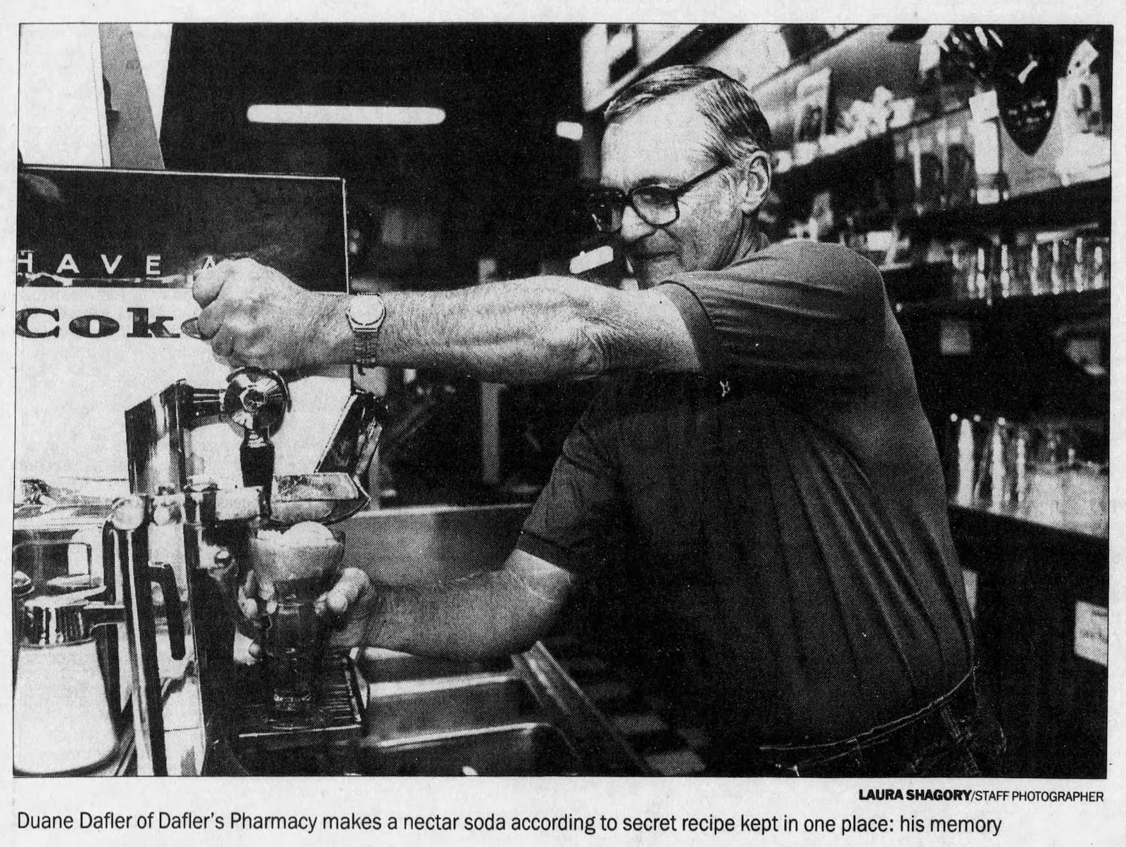 Dafler Pharmacy. A 1990 photo from the Dayton Daily News. DAYTON DAILY NEWS ARCHIVES