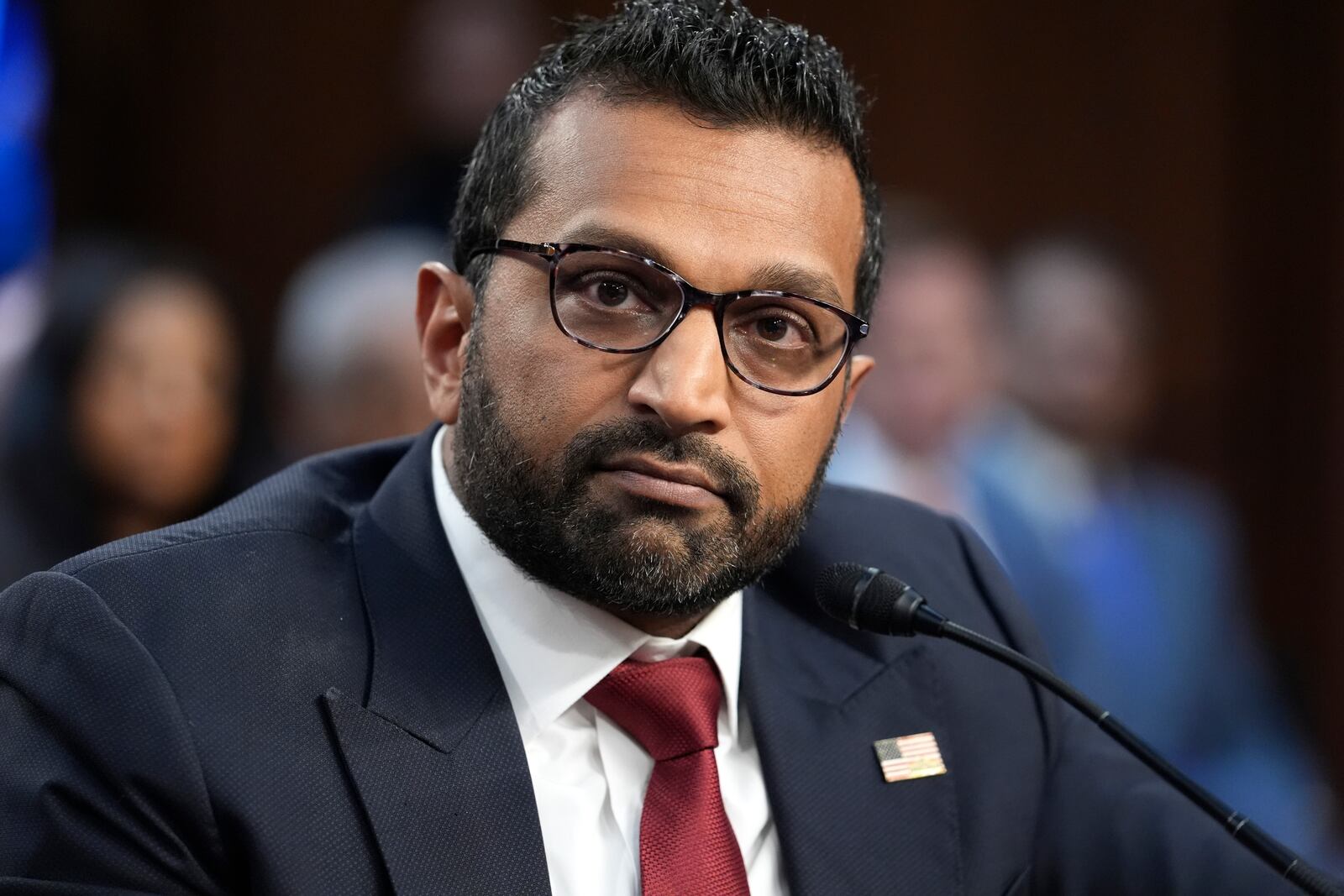 Kash Patel, President Donald Trump's choice to be director of the FBI, appears before the Senate Judiciary Committee for his confirmation hearing, at the Capitol in Washington, Thursday, Jan. 30, 2025. (AP Photo/J. Scott Applewhite)