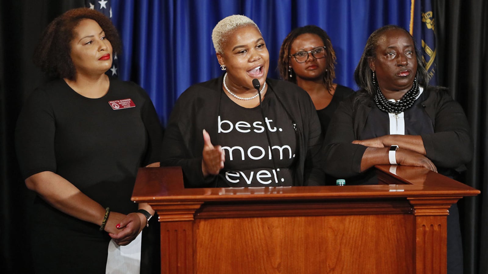 State Rep. Erica Thomas Thomas said she was waiting in the express lane with her daughter when a man became angry over the number of items she had. (Photo: Bob Andres/The Atlanta Journal-Constitution)