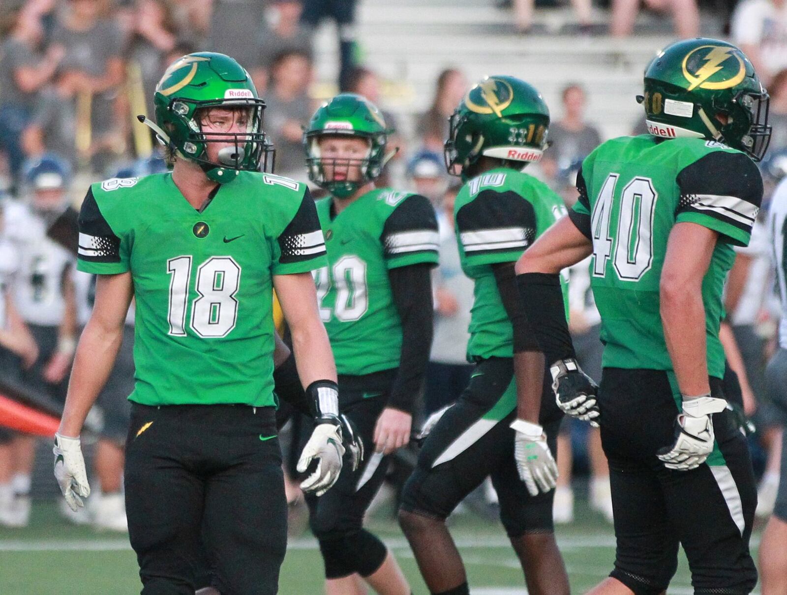 Northmont junior defender Shawn Hinegardner (18). Northmont defeated visiting Fairmont 28-14 in a Week 3 high school football game on Friday, Sept. 13, 2019. MARC PENDLETON / STAFF