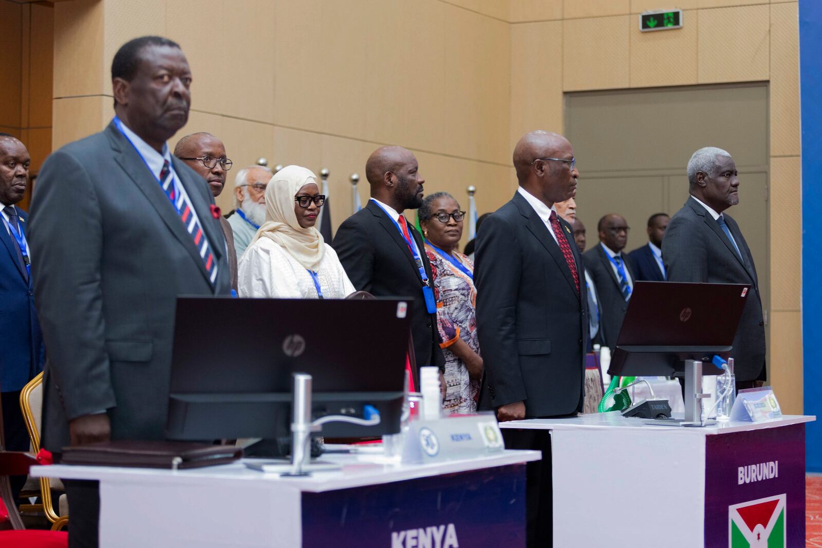 Heads of state and delegates from the Southern African Development Community (SADC) and the East African Community (EAC) attends a joint summit to address conflict in Eastern Democratic Republic of Congo in Dar es Salaam, Tanzania Saturday, Feb. 8, 2025. (AP Photo/Elia Yunga)