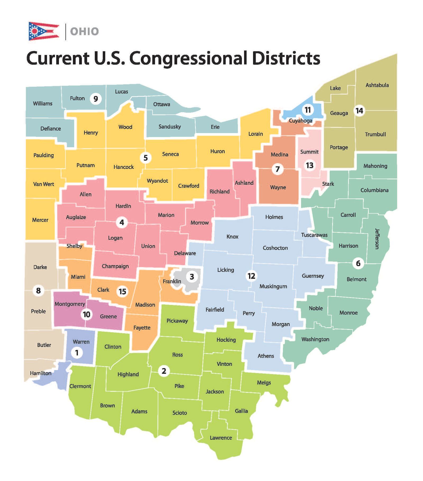 Ohio U.S. Congressional districts (CONTRIBUTED)