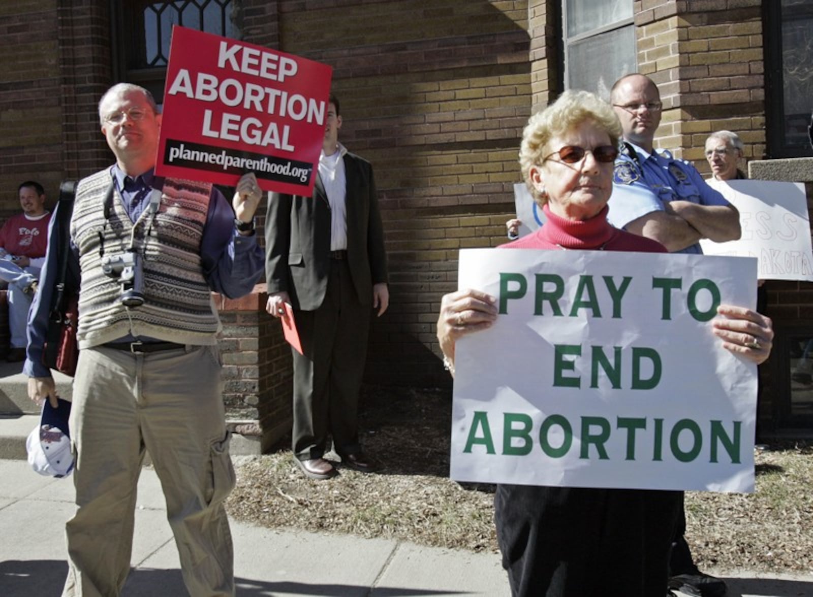 Abortion protesters outside of a Kettering abortion clinic. File photo