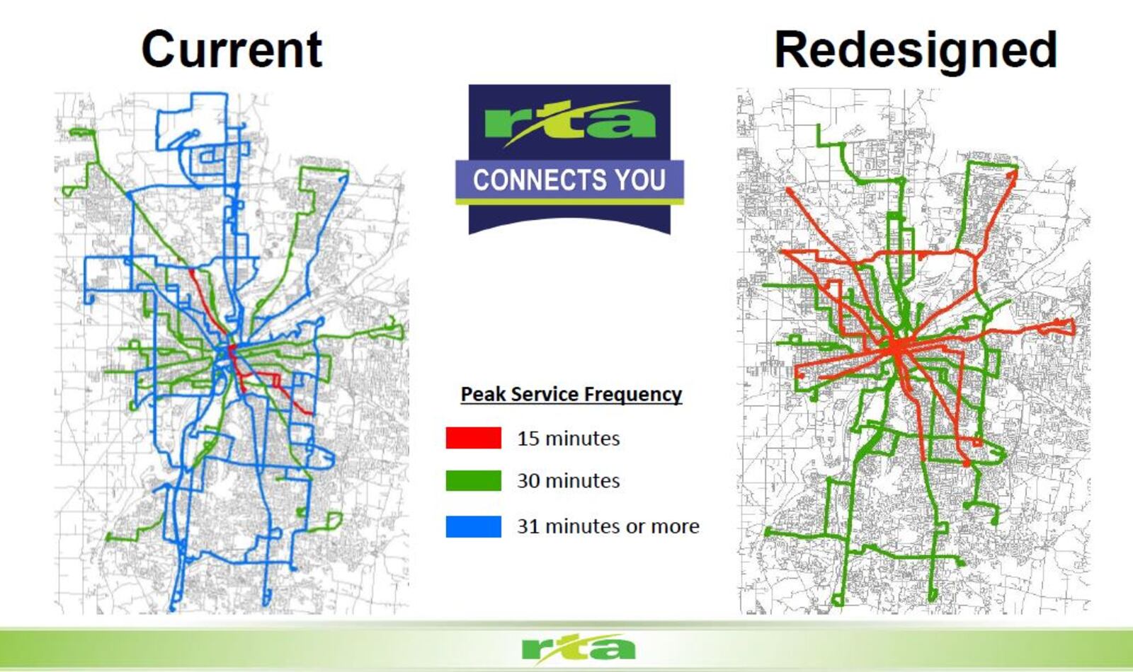 The proposed Greater Dayton RTA system redesign. CONTRIBUTED