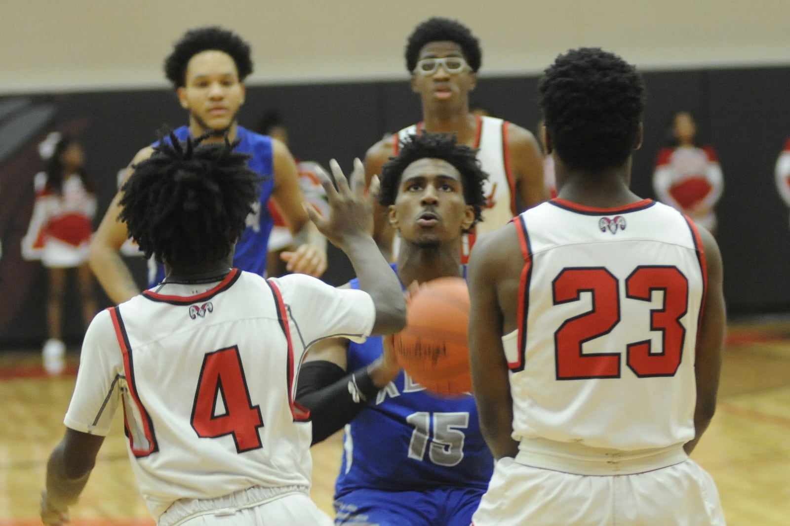 Xenia’s Samari Curtis (with ball) scored 20 points. Trotwood-Madison defeated visiting Xenia 95-60 in a boys high school basketball game on Friday, Dec. 14, 2018. MARC PENDLETON / STAFF