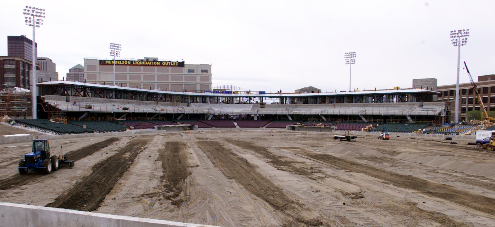 Fifth Third Field is built on the site of a former General Motors plant at Patterson Boulevard between East Monument Avenue and East First Street.