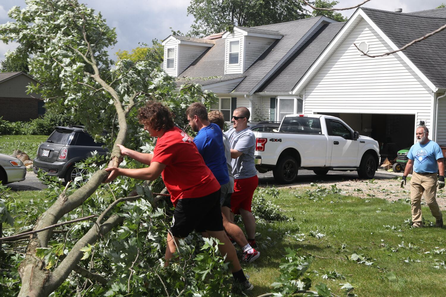 Storm damage caused by tornadoes