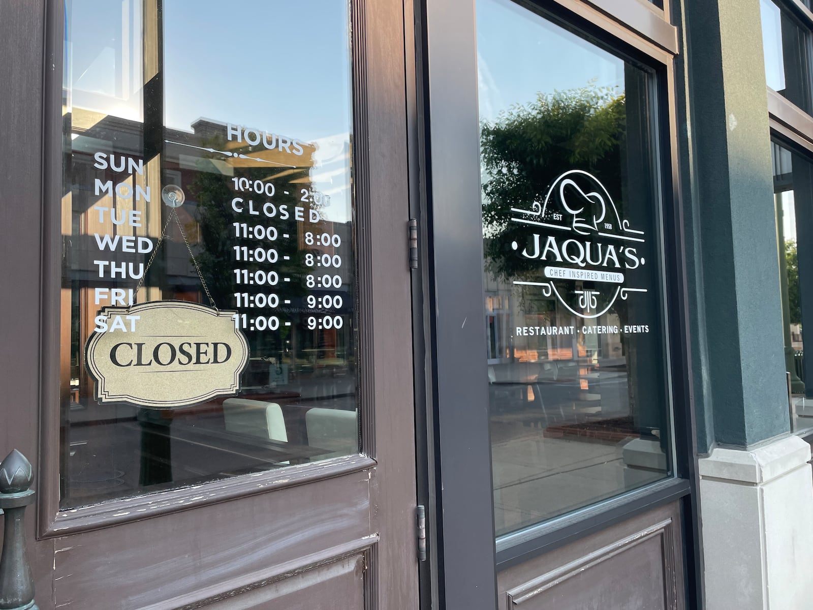 Jaqua’s, a restaurant featuring made-from-scratch, upscale American bistro food, has closed its doors at The Greene Town Center. NATALIE JONES/STAFF