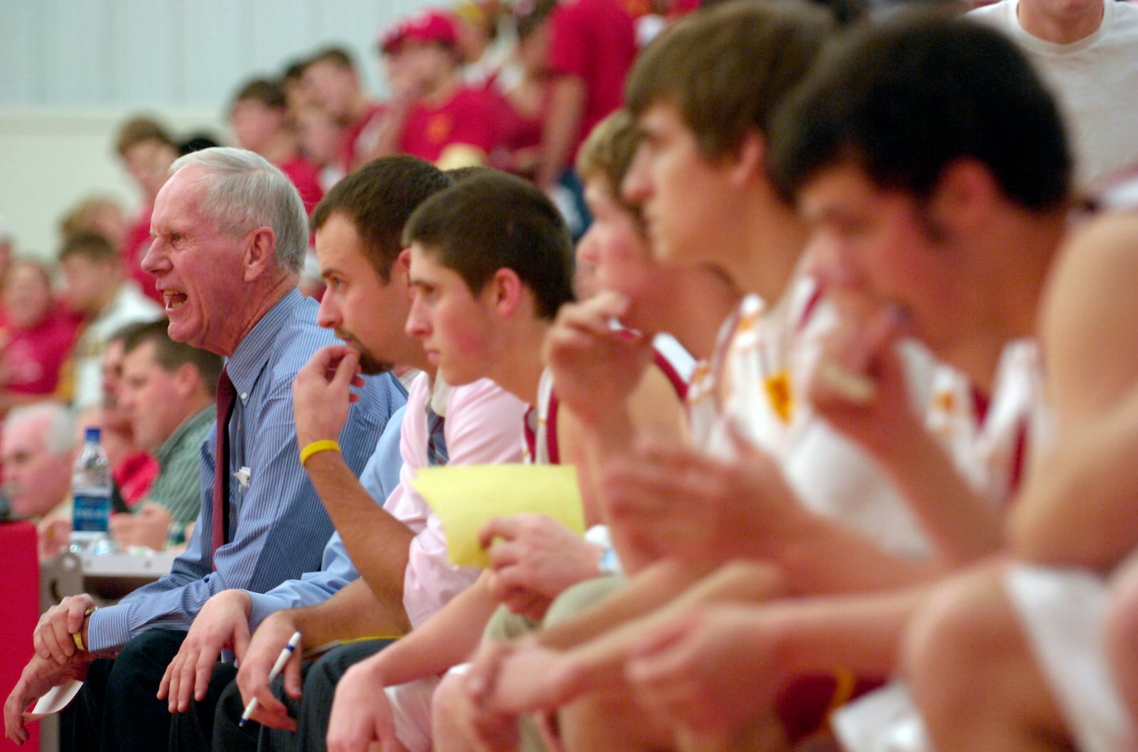 Don Donoher on the bench during a Bishop Fenwick game. FILE photo