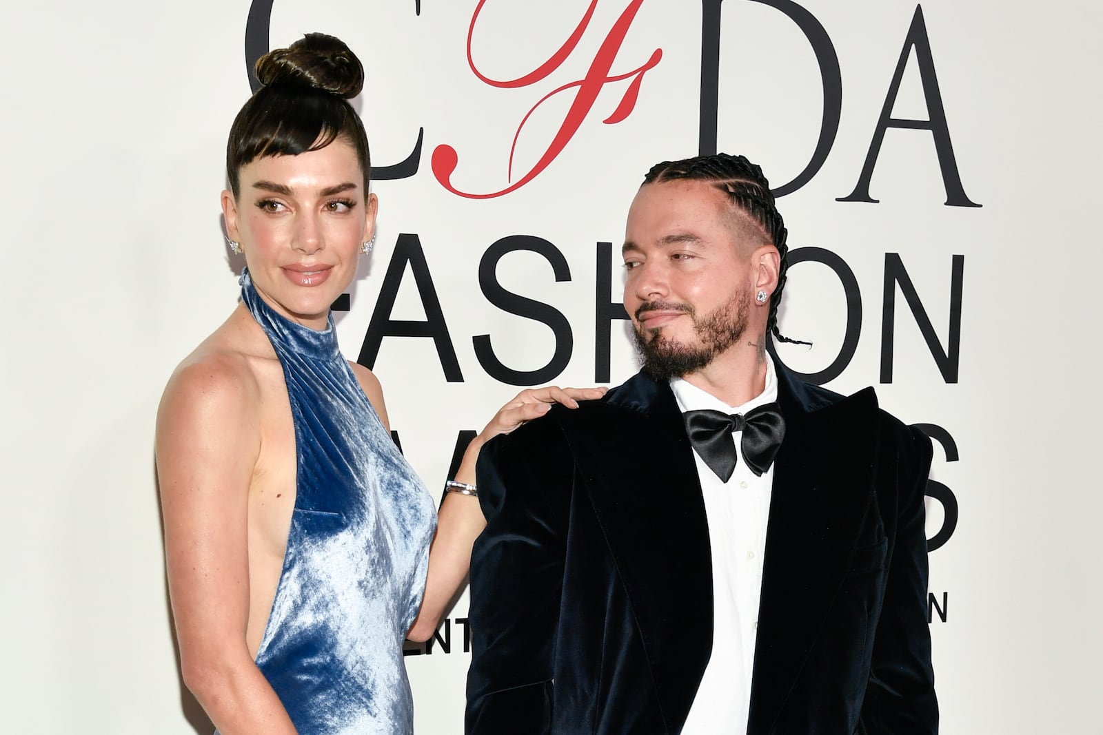 Valentina Ferrer, left, and J Balvin attend the CFDA Fashion Awards at the American Museum of Natural History on Monday, Oct. 28, 2024, in New York. (Photo by Evan Agostini/Invision/AP)