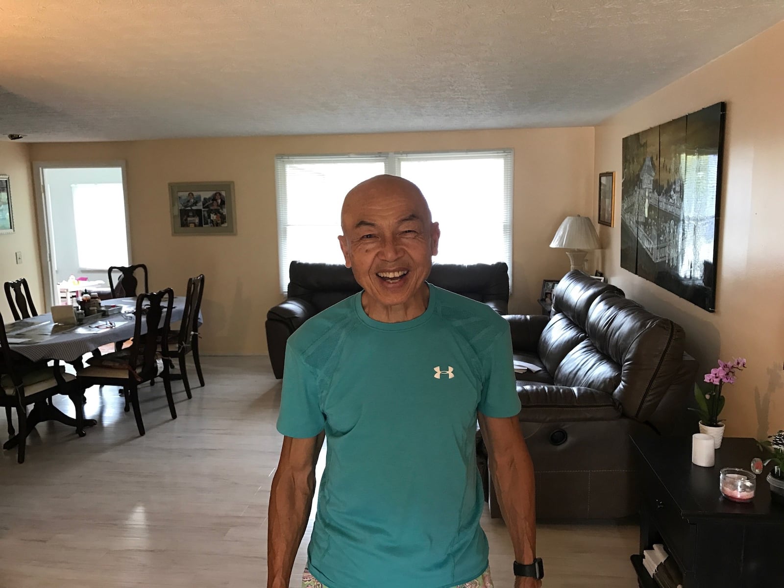 Ba Nguyen, now 72, at his home in Huber Heights. With an associate’s degree from Edison State, undergrad engineering degree from Wright State and a master’s in aerospace engineering from the University of Dayton, he worked 33 years as a research engineer at the Air Force  Research Laboratory at Wright Patterson Air Force Base. He retired in January of 2020. (Tom Archdeacon photo)