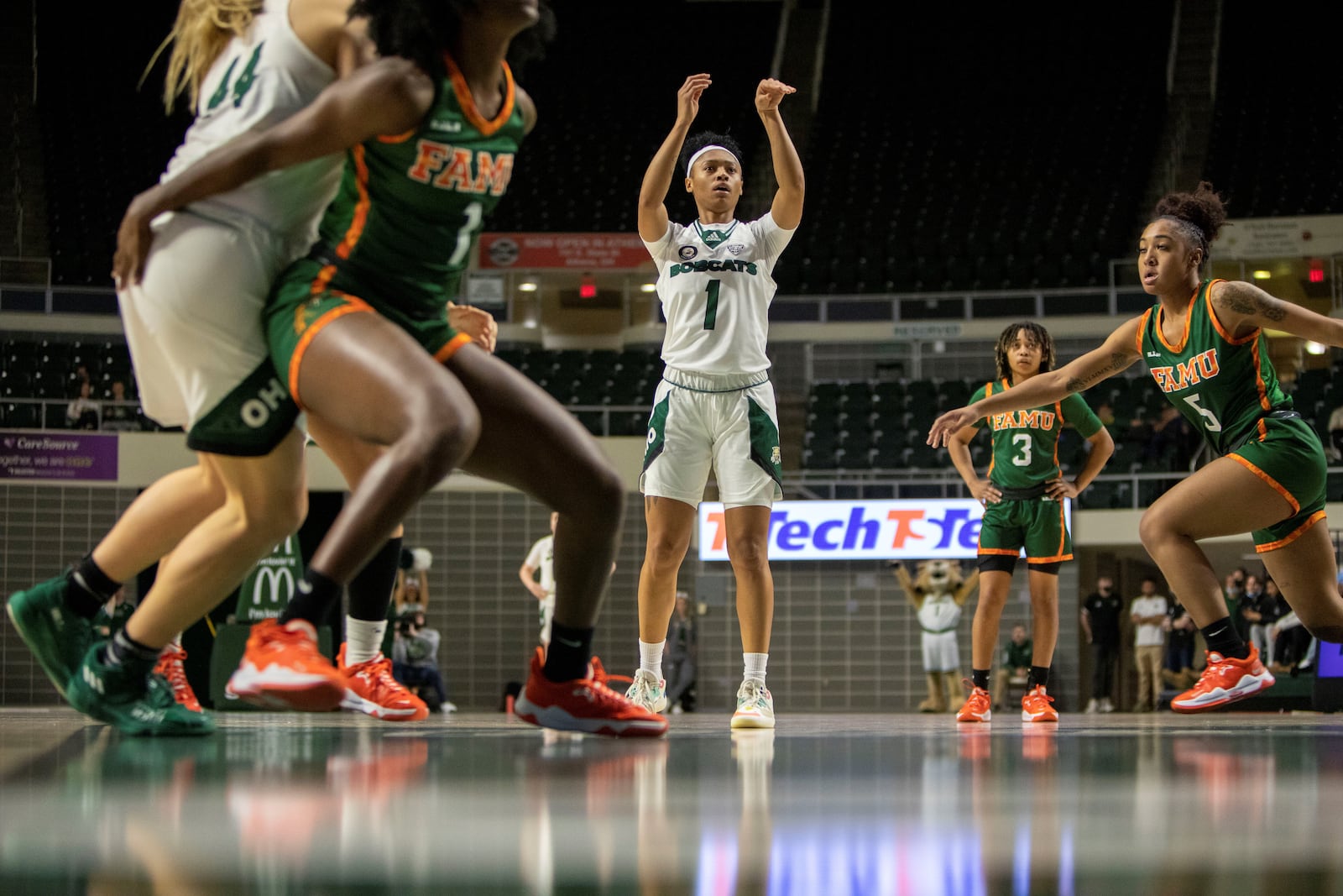 Cece Hooks shoots a free throw during a game earlier this week vs. Florida A&M. Ohio University photo