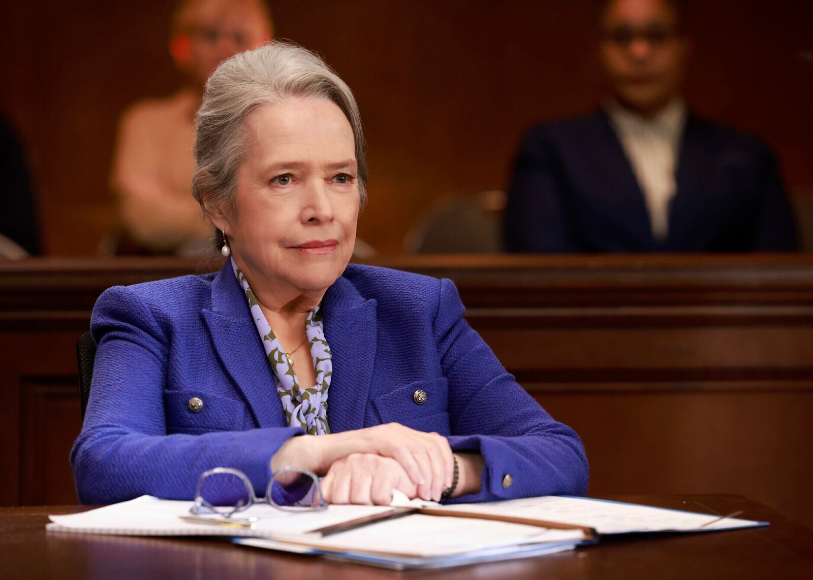 This image released by CBS shows Kathy Bates in a scene from "Matlock." (Sonja Flemming/CBS via AP)