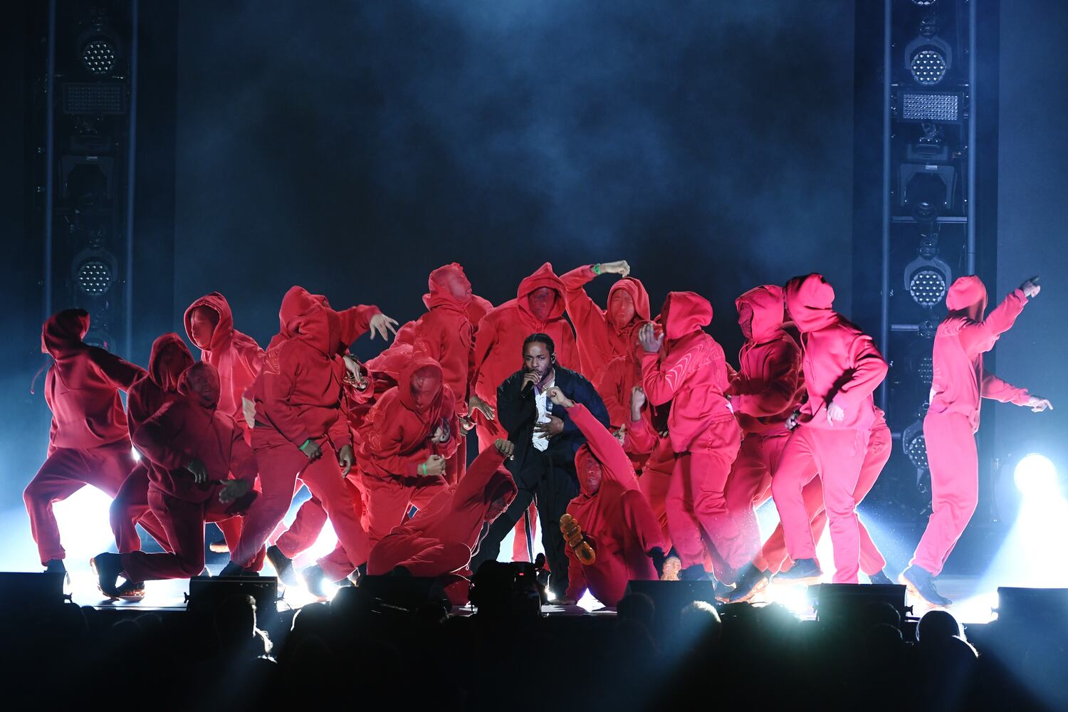 Photos: Kendrick Lamar opens Grammys with The Edge, Bono, Dave Chappelle