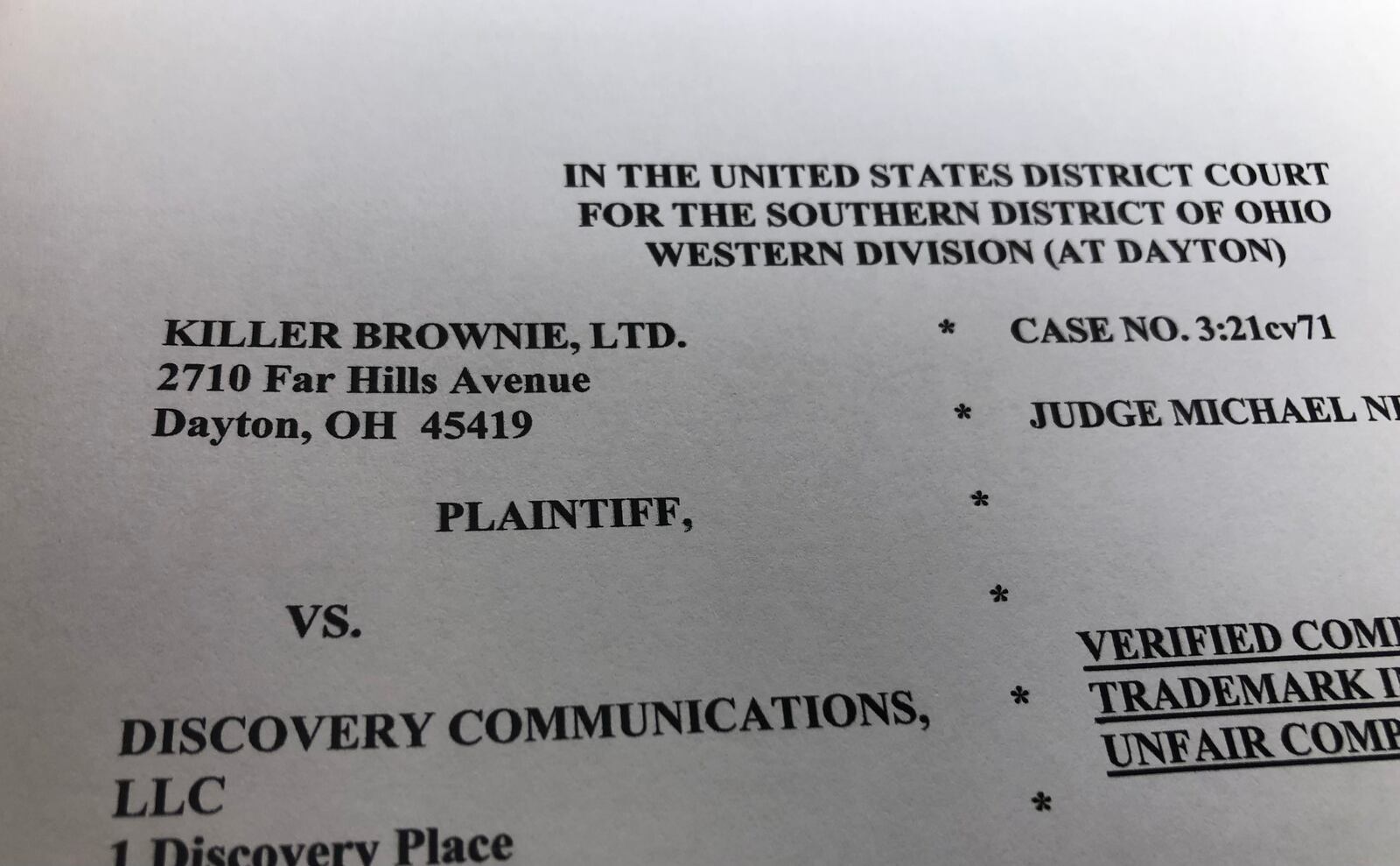 Dorothy Lane Market's owners  sue web site alleging infringement of "Killer Brownie" trademark – and the lawsuit settled within 24 hours. MARK FISHER/STAFF