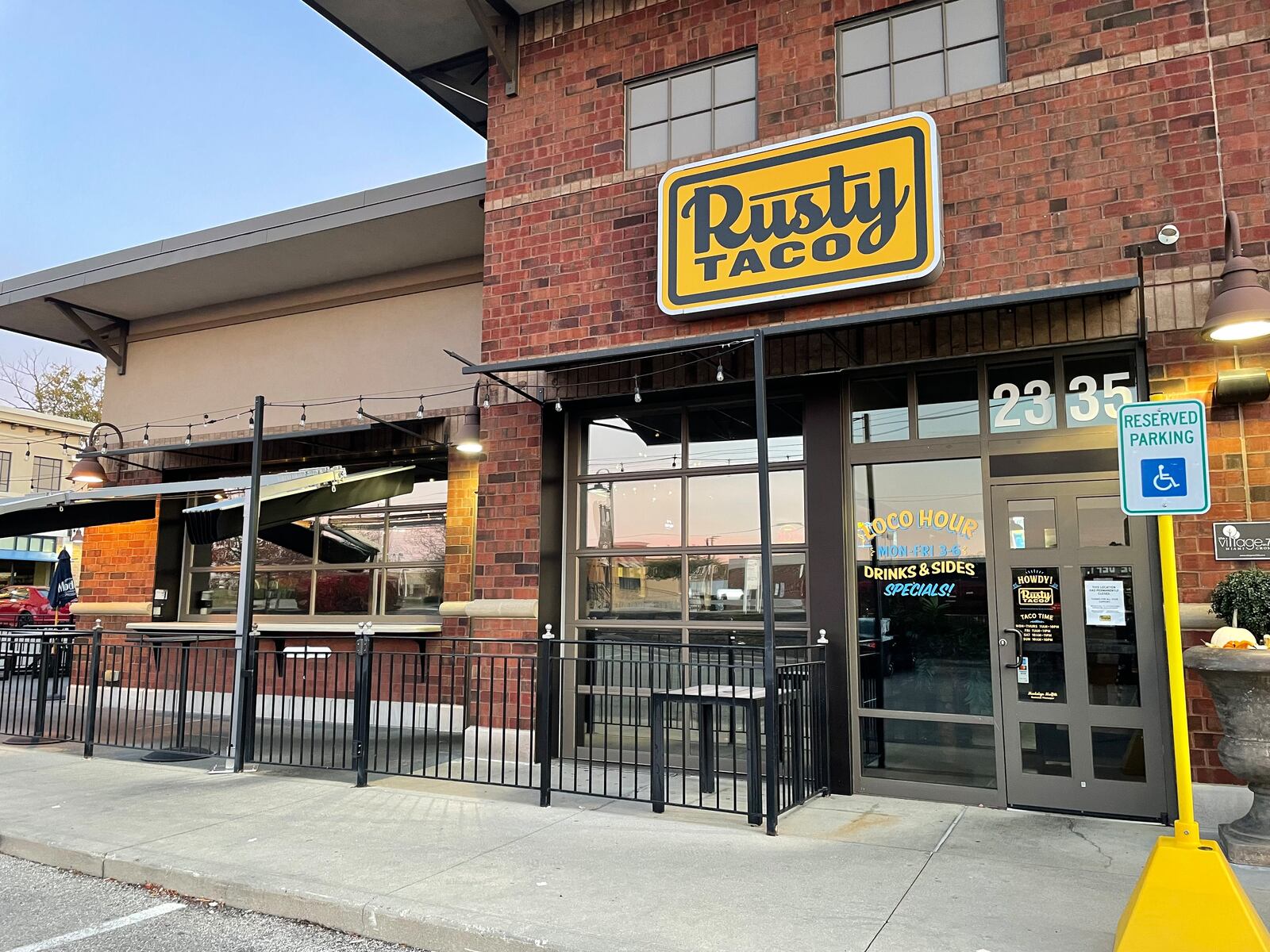 Rusty Taco, located at 2335 Miamisburg-Centerville Road in Miami Twp. near the Dayton Mall, has closed its doors.