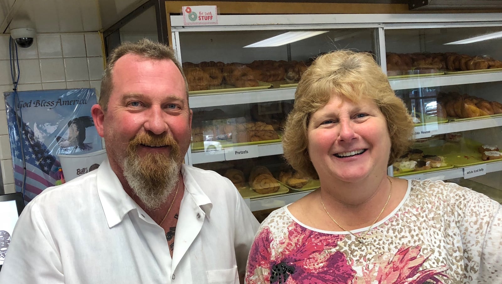 Jim Elam and Lisa Tucker, the brother-sister owners of Bill's Donut Shop in Centerville from 1995 until September 2023. STAFF FILE PHOTO / MARK FISHER