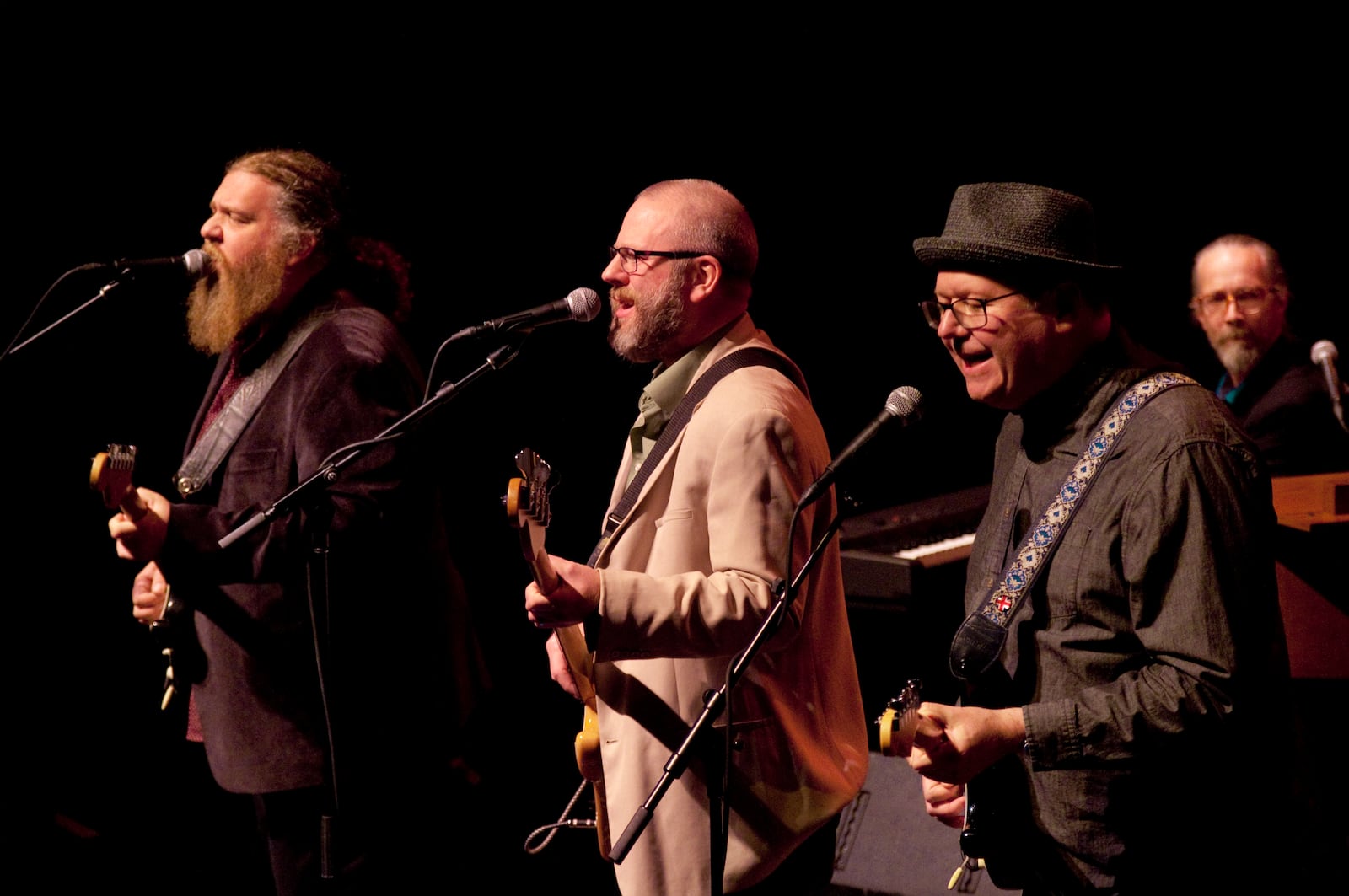 Such a Night: The Last Waltz Live, 2023. (L-R) Patrick Himes, Phil Caviness, Rich Reuter, Trey Stone. Credit: Chris Corn