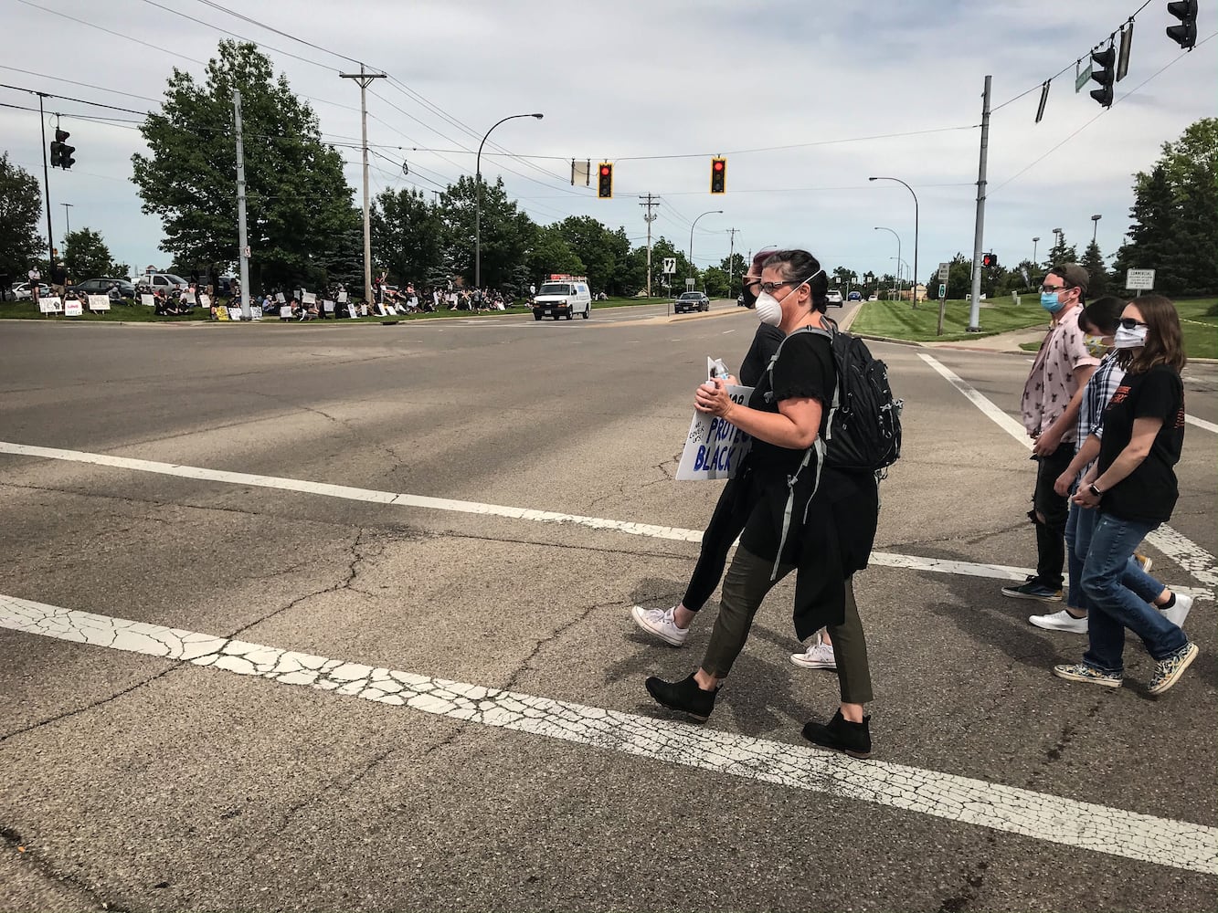 PHOTOS: Tear gas used at Beavercreek protest at busy intersection